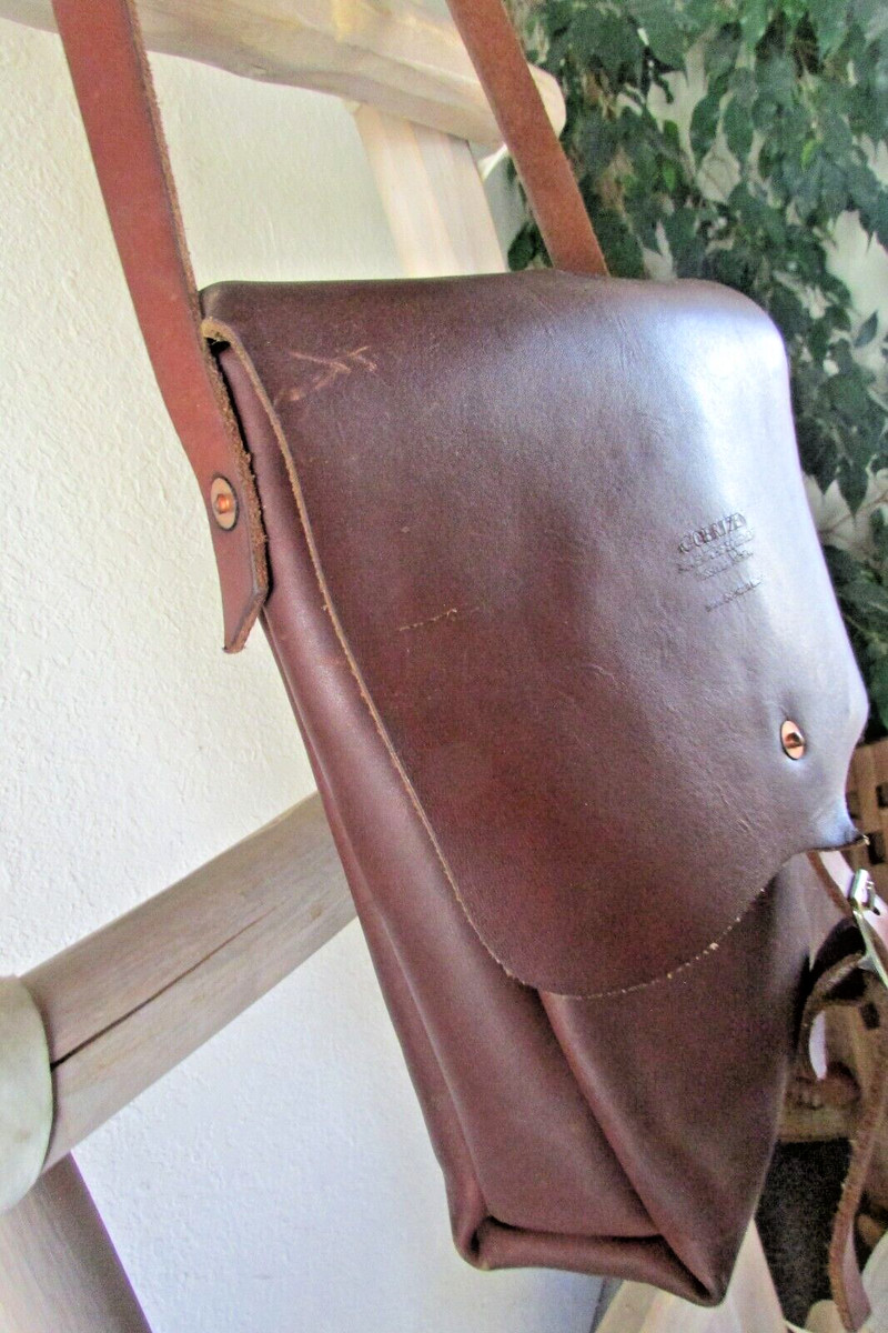 GOERTZEN ADVENTURE EQUIPMENT BROWN FIELD GUIDE LEATHER X-BODY, HANDMADE MONTANA View 3