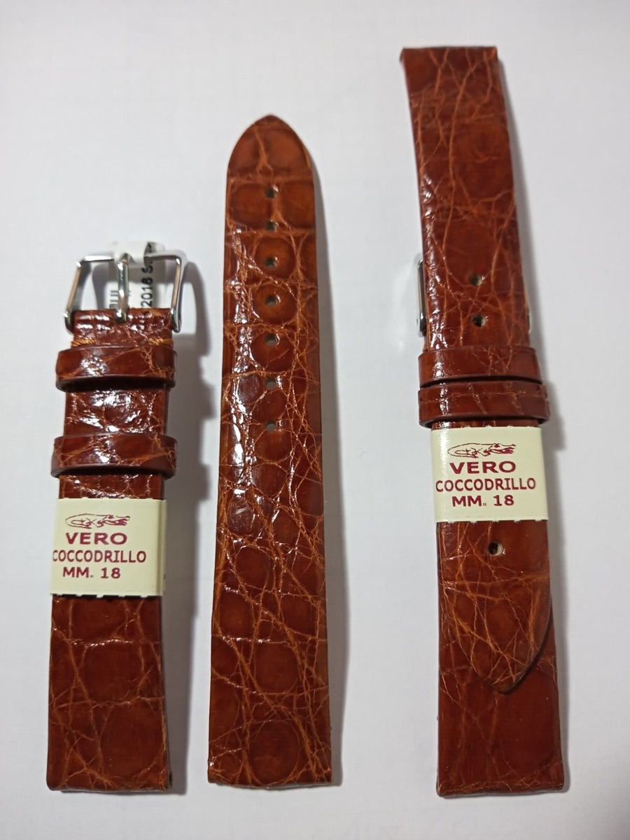 CINTURINO PELLE COCCODRILLO SC VERO DA 18 16 EXTRA PIATTO