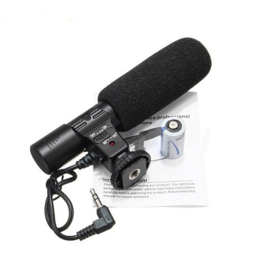 For Nikon D7000 D300s D5100 D5300 D3300 D3200 3.5mm DV Stereo Microphone Mic - Picture 8 of 9