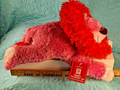 Battery Operated PURRCY the LION Hallmark NWT Plush Purrs Laughs Valentine's Day - Picture 9 of 12