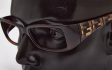 vintage glasses FENDI FS300 brown thin wrap frame Y2K  women