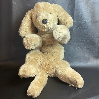 Vintage 1985 Gund Muttsy Brown Puppy Dog Floppy Stuffed Animal Plush Toy 16''
