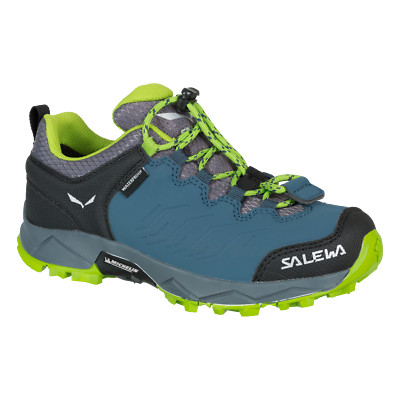 SALEWA Junior MTN Trainer WP Wanderschuhe Sneaker blau denim cactus wasserdicht 