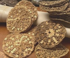 applique soutache dics 3" hand sewn sequins 1pc