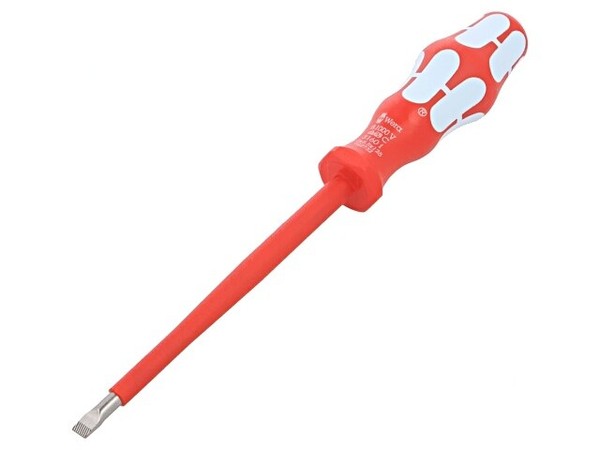 05022732001 Schraubendreher Isoliert Flach 55X10Mm L.Klin: 125Mm Wera-image