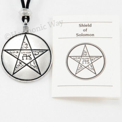 SHIELD of SOLOMON Pendant Necklace Magick Pentagram symbol PROTECTION amulet