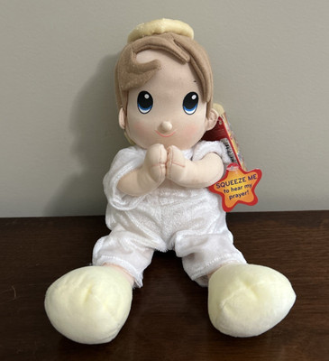 Nuby Prayer Pal Angel Boy Doll Sound WORKS with Tags Brunette Brown Hair