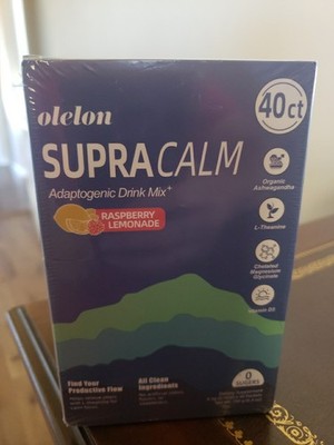 Supracalm Adaptogenic Drink Mix Raspberry Organic Lemonade 40pk Boosts Mood New