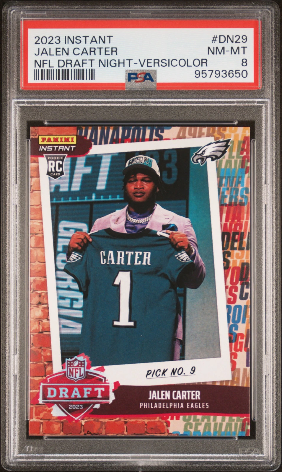 Jalen Carter Panini Instant NFL Draft Night #DN29 Versicolor