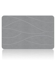 VEELOIM STONE BATH MAT DIATOMACEOUS SHOWER MAT NON-SLIP SUPER ABSORBENT - GRAY