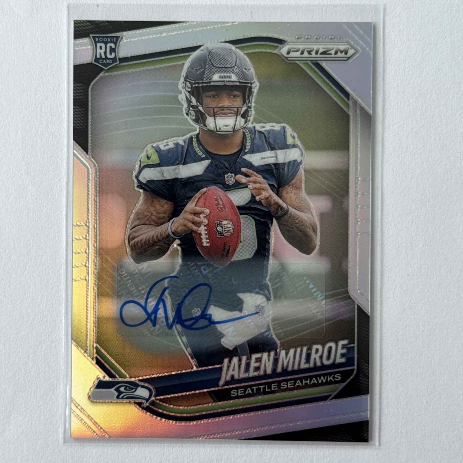 Jalen Milroe Panini Prizm #317 Autograph Silver