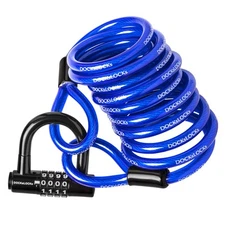 Security Cable Lock Set (5ft to 25ft Lengths) – Weatherproof, Looped Ends, Co...