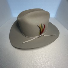 Stetson Range 5X Cowboy Hat, Size 7 1/4 Color Gray Fawn - Oval W/ Box