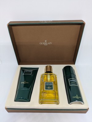 VINTAGE VETIVER BY GUERLAIN FOR MEN 3pcs Gift Set 1.7 EDT 100% Authentic