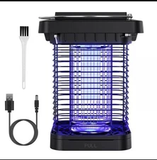 Electric Solar Powered Bug Zapper Indoor Outdoor Mosquito Killer Lamp Trap Light