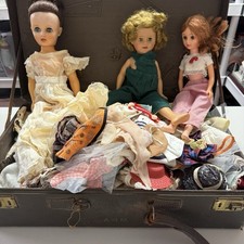 Massive Vintage Doll Lot: 3 Mid-Century Dolls  100 Pcs Clothes Estate Find