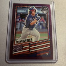 2026 Panini USA Stars & Stripes DREW BURRESS #168 Purple Disco 87/99