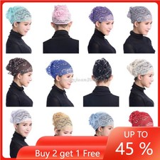 Muslim Islamic Women Lace Under Scarf Hijab Bonnet Cap Headwear Wrap Inner Hats