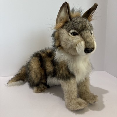 Hansa 14  Wolf Cub Plush Hand Crafted Realistic Stuffed Animal