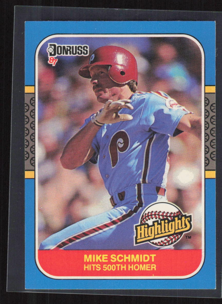 1987 Donruss Highlights #2 Mike Schmidt Philadelphia Phillies