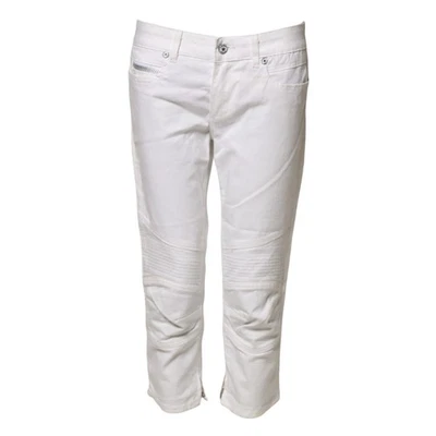 Pantalon décontracté chino cropped blanc taille moyenne ROCKSTAR s. Tag W29 1... - Photo 1/4