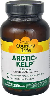 2 X Country Life Arctic-Kelp -- 225 mcg - 300 Tablets