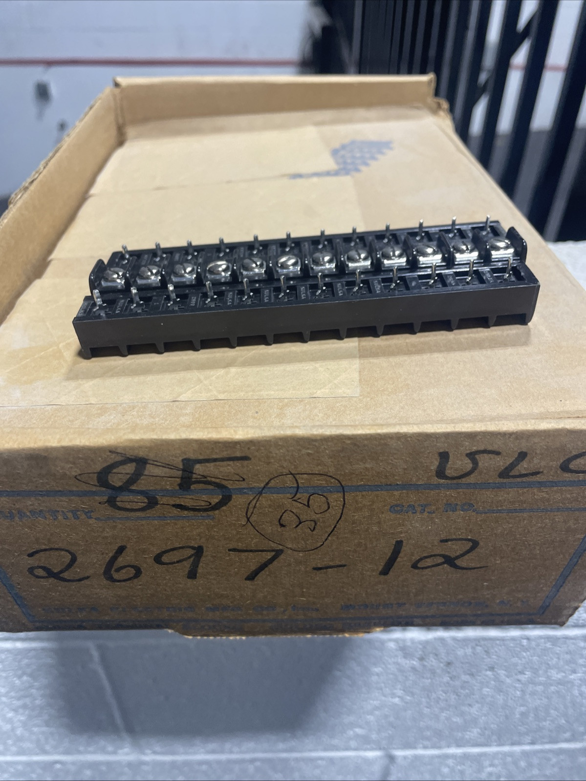 Lot Of 2 2697-12 Kulka 12 Position Single Row Terminal Barrier Block Board