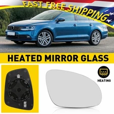 Right Passenger Mirror Side Heated Glass For Volkswagen Highline Jetta Sedan