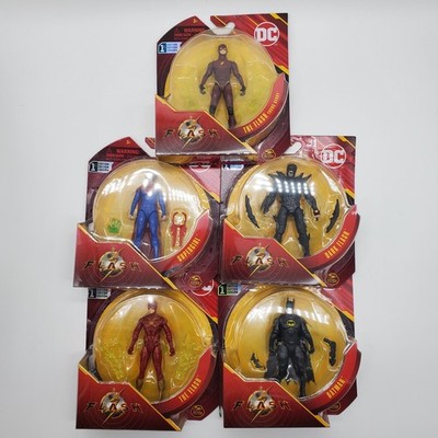 Spin Master DC The Flash Movie Lot 5 Young Barry Batman Dark 1st Edition 4'' Set