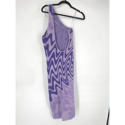 open lace back dress Dakota One Shoulder Midi Dress - Purple Gradient