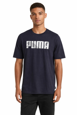 Puma Herren T-Shirt Baumwolle Single Jersey Grafik Logo Sport Gym Top Tee S-XXL