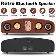 Retro Bluetooth Speaker with FM Radio  USB/ TF/ AUX Portable Bluetooth speaker