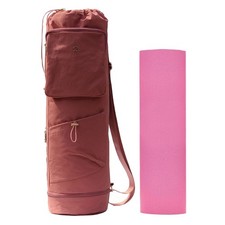 Yoga Mat Bag with Multi Pockets Drawstring Carrier for Pilates Exercise