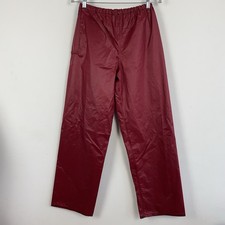 Vintage JEANTEX Regenhose Gr. 46/48 Unisex Burgundy #AD