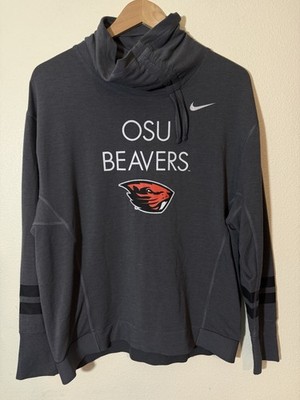 Nike Dri Fit Women's Oregon State Beavers Funnel Neck Sweatshirt - Size Large