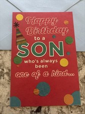 Happy Birthday Son One Of A Kind Best 5 x7  H...