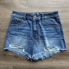 Rewash Super High Rise Wedge Cutoff Soft Stretch Denim Size 3/26