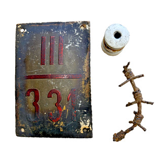 WW2 STALAG LUFT III ORIGINAL ENAMEL HUT SIGN 331 GREAT ESCAPE COMMITTEE.POW'S.