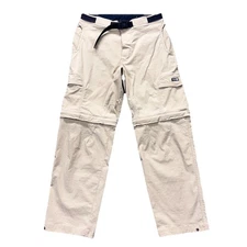 prAna Hiking Cargo Pants Mens M (32x30) Belted Convertible Nylon Stretch Outdoor