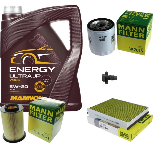 Mann Inspektionspaket 5L Mannol Energy 5W-20 FüR Ford C-Max II 1.0 Ecoboost-image
