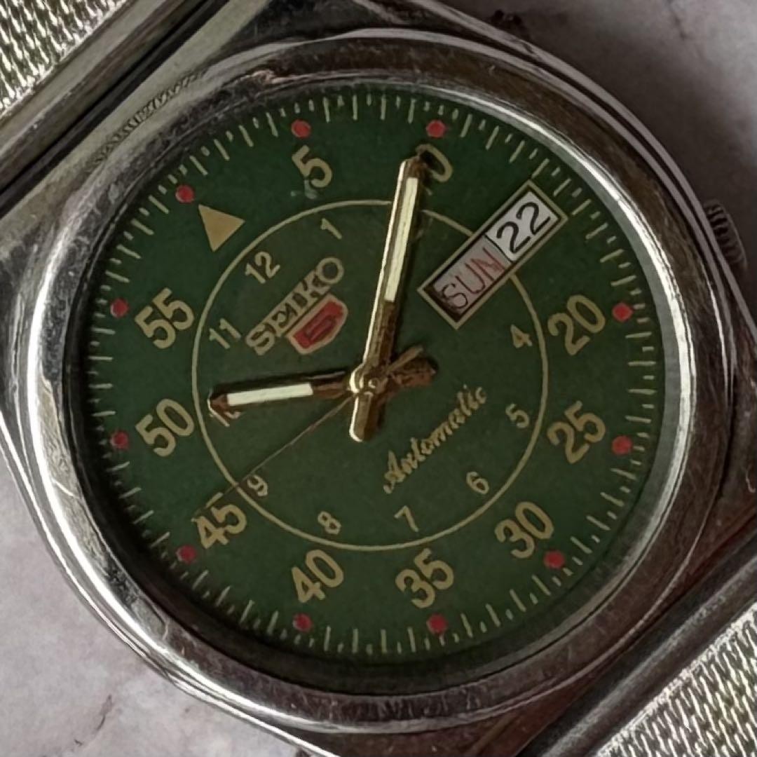 Seiko 70s Automatic Green Dial Winding Watch Fully Overhauled
