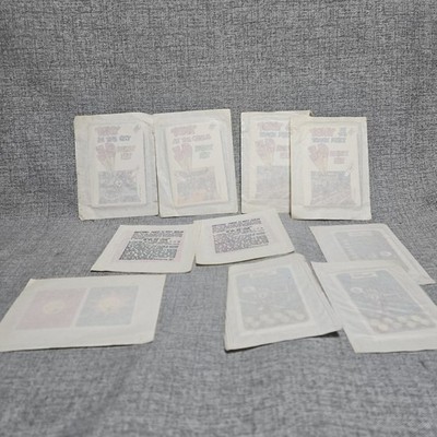  Kellogg's Sealed Premiums Iron Ons Paint Set Animal Cards Lot Of 10