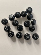 Tally peas balls numbered 1-16 Black/White All Games Poker Pool Billiard Dice