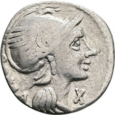 ROM, Republik, L. Flaminius Chilo (109-108 v.Chr.), Denar