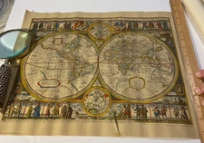 1950’s Set of 7 Hoffman La Roche World Maps 1600’s M-1,2,3,4,5,5,7