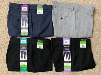 Haggar Men's Dress Pant Stretch Pant Super Flex Waistband