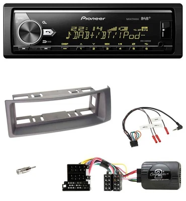 Pioneer Bluetooth USB DAB Lenkrad Autoradio für Renault Scenic 99-03 Megane grau - Bild 1 von 4