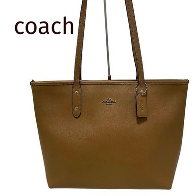 Coach Leather Shoulder Bag Camel A4 Fits Flawless Condition