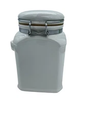 Dunkin Donuts Square White Canister with Side Handle