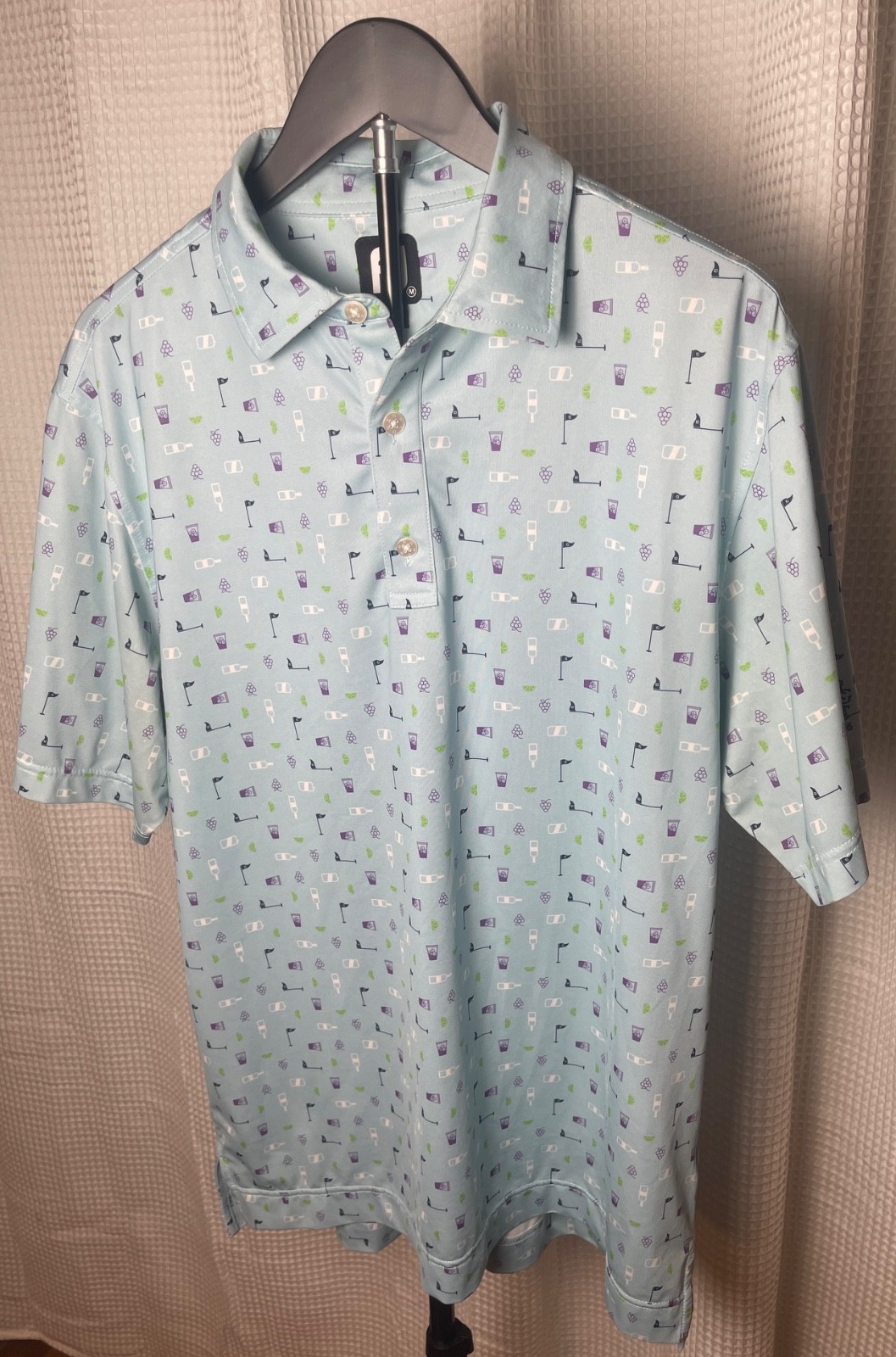 Footjoy Golf Polo  Short Sleeve Button Shirt Mens Size M